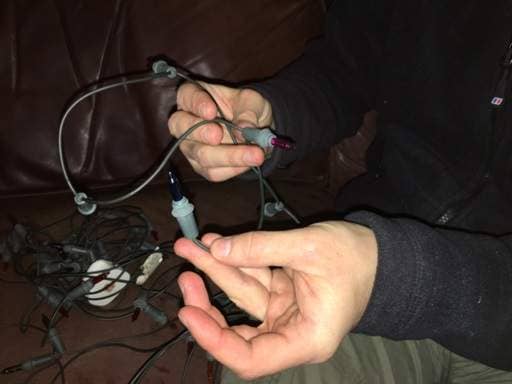Christmas tree lights checking connections