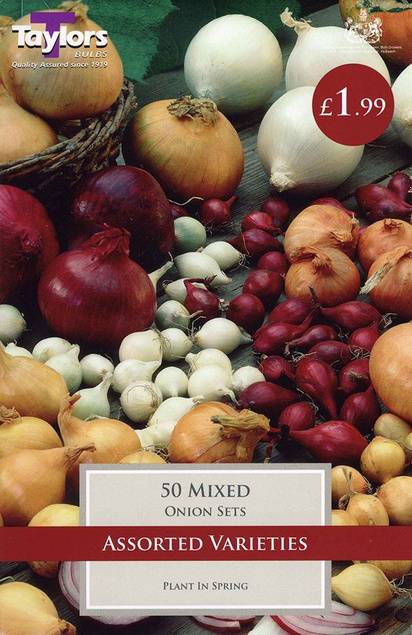 50 Mixed Onion Sets Assorted Varieties Set Taylors Bulbs