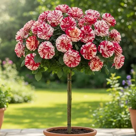 Buy Rose 'Rock & Roll' (Standard, 90-120cm stem) online from Jacksons Nurseries