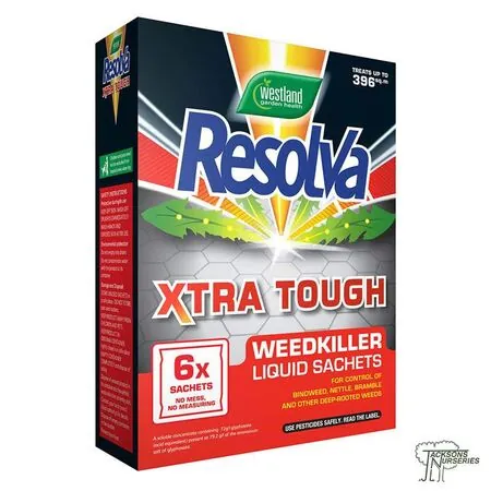 Buy Westland Resolva Xtra Tough Weedkiller Liquid Sachets online from Jackson's Nurseries.